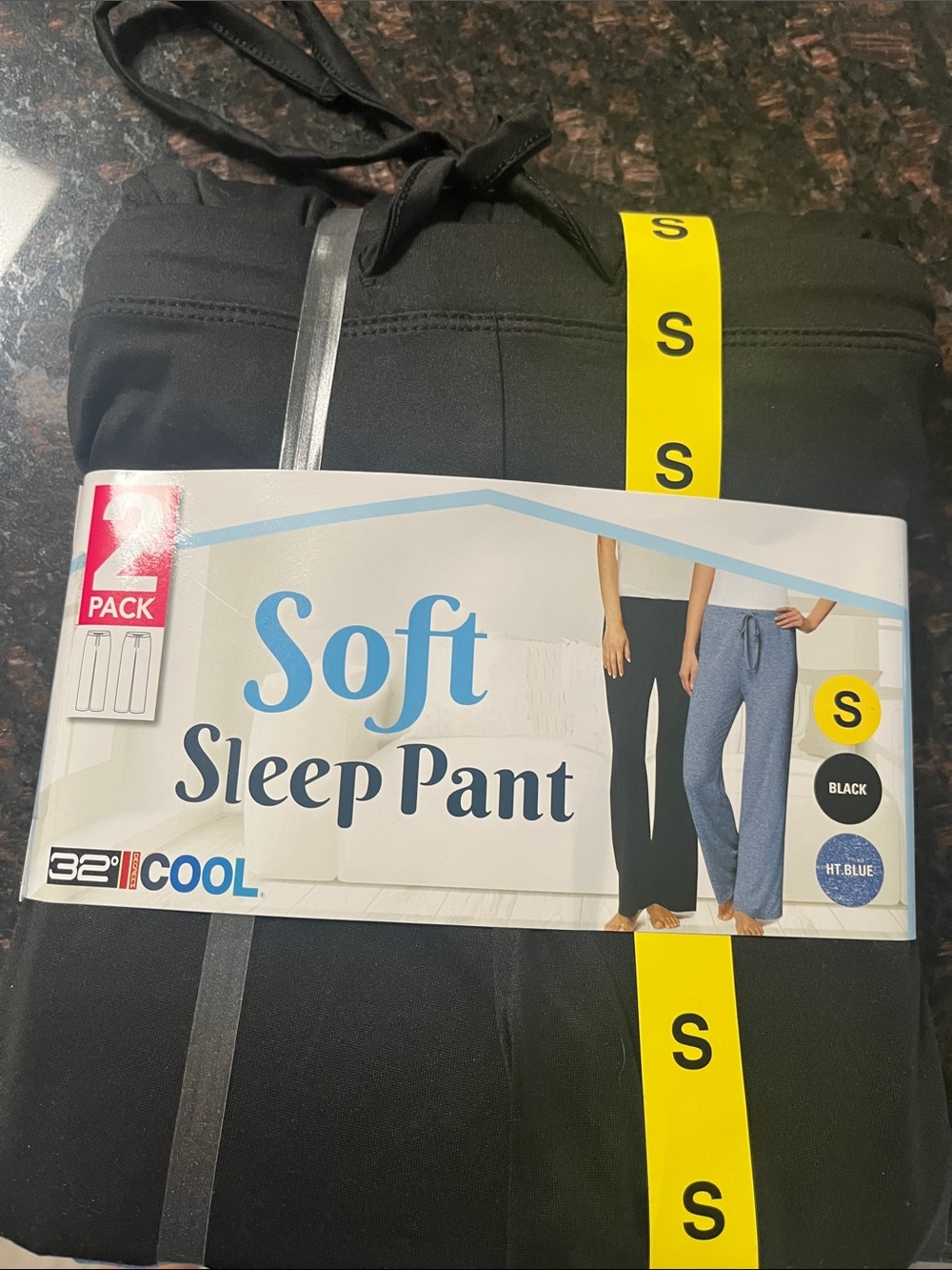 32 Degrees Black Soft Sleep Pants - 2 Pack